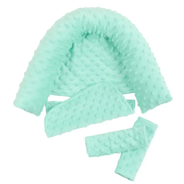 Baby Car Sleeping Head Support Pillow with Matching Seat Belt Strap Covers - Image 3