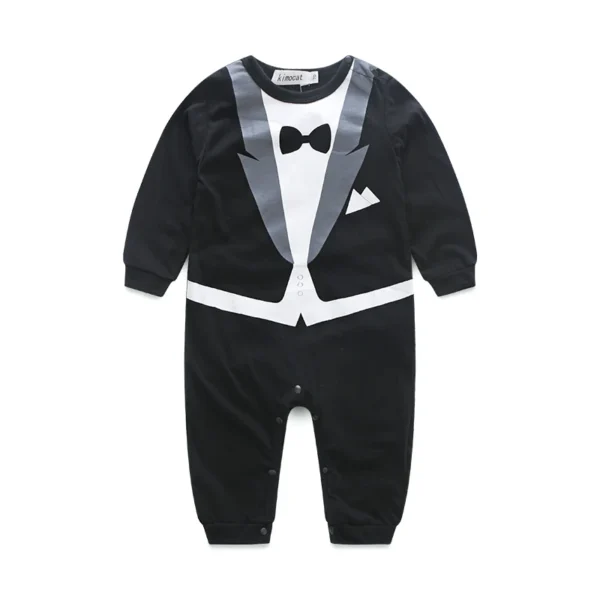 Gentleman baby boy Tuxedo Jumbsuit