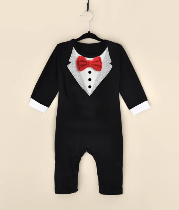 Gentleman baby boy Tuxedo Jumbsuit - Image 7