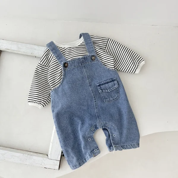 Sleeveless Denim Jumpsuit - Image 3